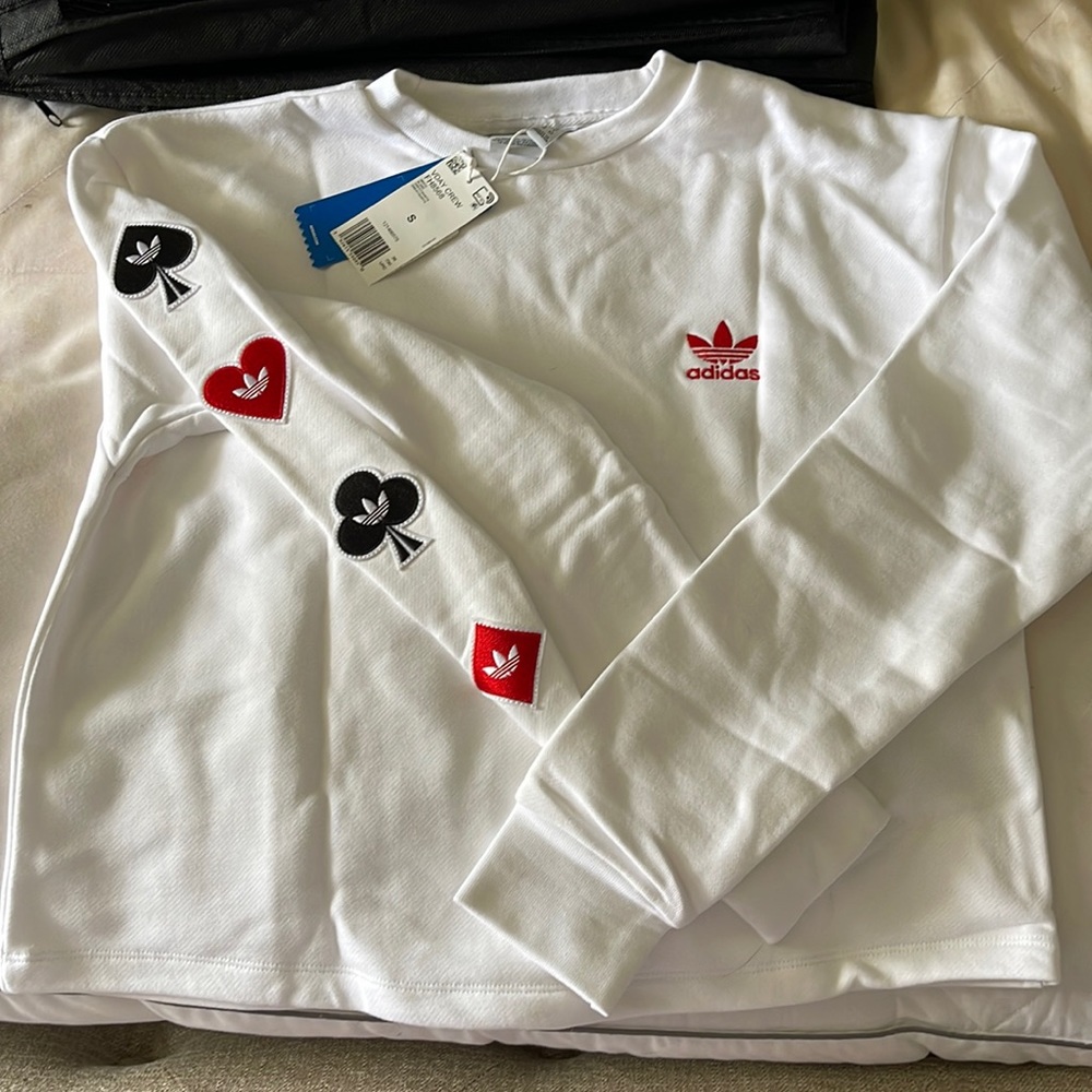 Soft, adidas sweatshirt..